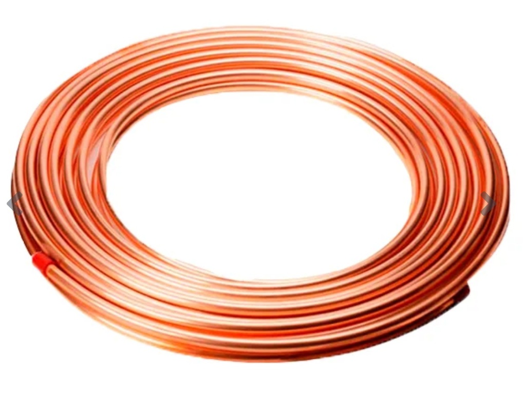 TUBO COBRE 15.87 5/8 * 0.70 X ROLLO 15 metros 4.470 kg