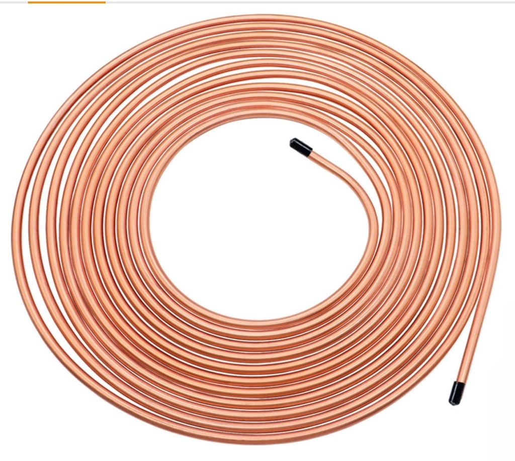 TUBO COBRE 04.76 3/16 * 0.60 X ROLLO 15 metros 1.05 kg