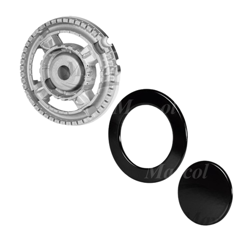 QUEMADOR KIT-1 1307 X 450 PLANO 1BASE+1ARO +1TAPA PLANO T/SABAF TRIPLE LLAMA