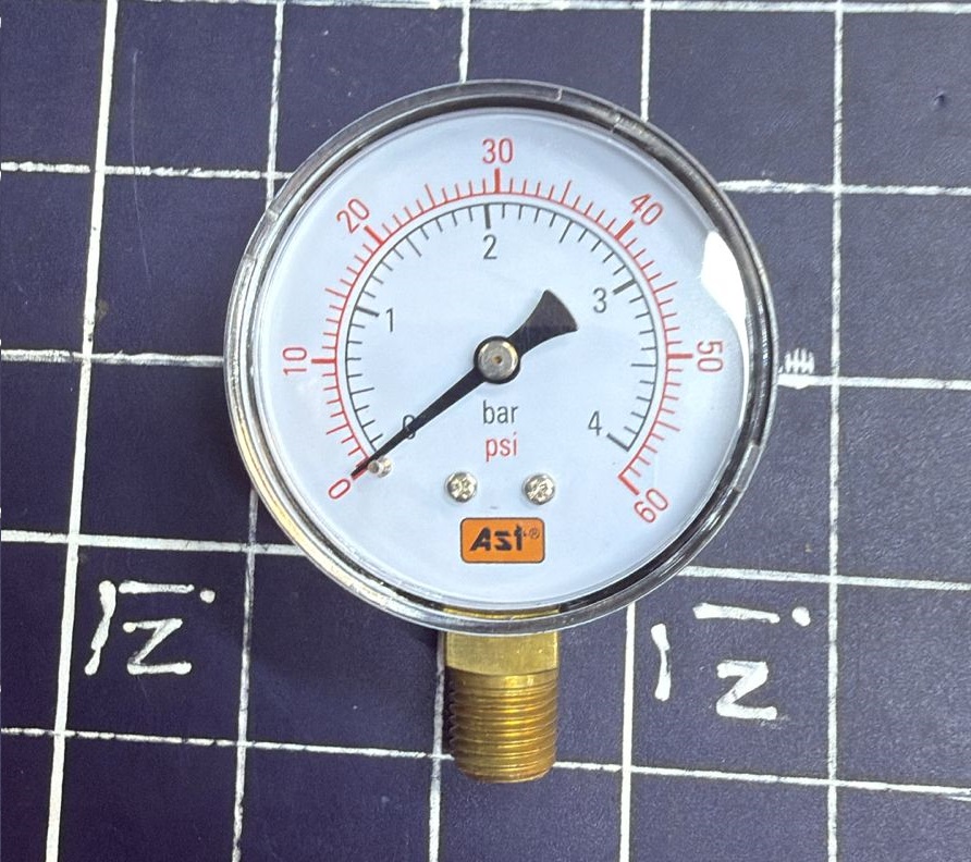 MANOMETRO 0-60 PSI   0-4 BAR   FIMET