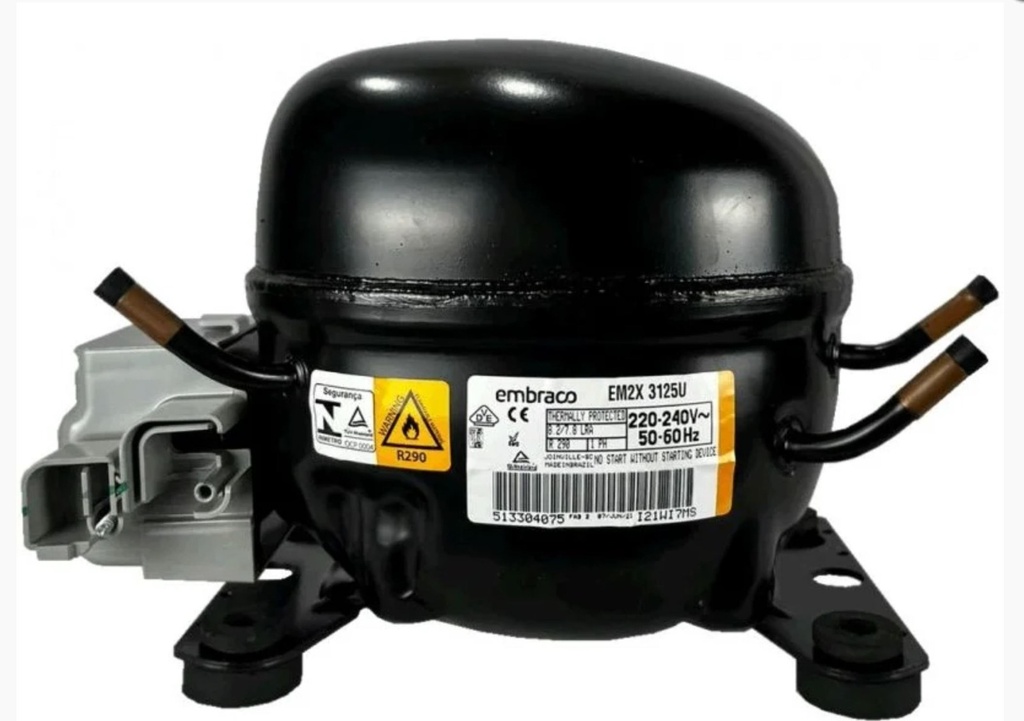 MOTOR COMPRESOR EMB 1/3+ R290 LBP/1319 MBP/2202 BTU D6.09 220/1/60 5/310 V8EA17C3 4TM283RFBYY-53