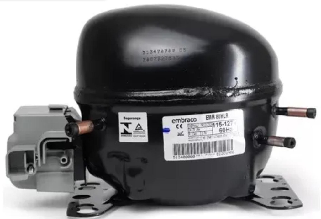 MOTOR COMPRESOR EMB 1/4 R134A LBP/757 MBP/1613 BTU 6.6 cm3 110/1/60