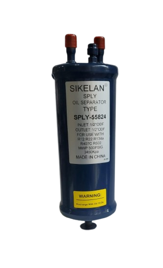SEPARADOR DE ACEITE 1/2" IN 1/2 OUT 3S R12 R22 R134A  500 PSI