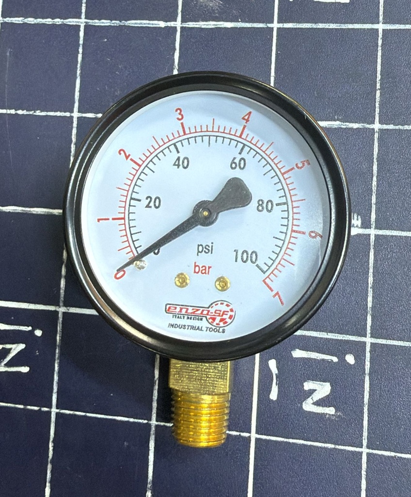 MANOMETRO 0-100 PSI   0-7 BAR   FIMET
