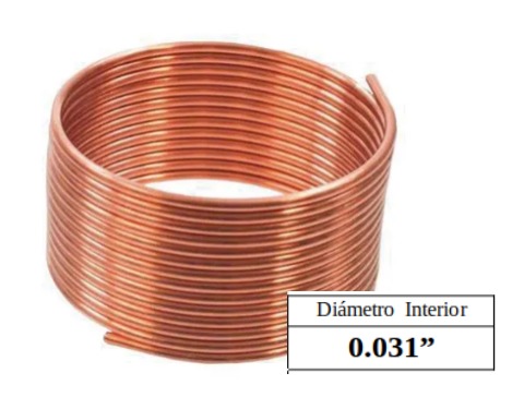 [0.31] TUBO CAPILAR 0.031 X METRO 