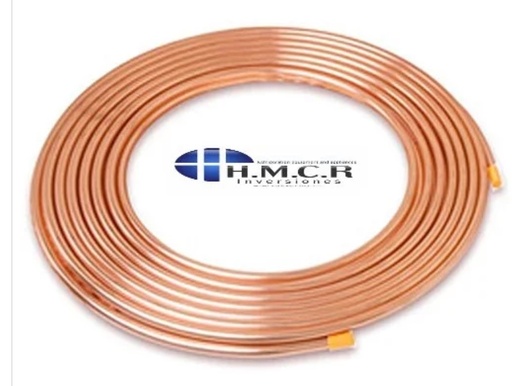 [TC-1/4X.55] TUBO COBRE 06.35 1/4 * 0.55 X ROLLO 15 metros  1.335 kg