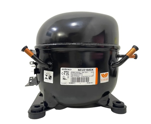 [NEU2168GK] MOTOR COMPRESOR EMB.ASPER 3/4 HP R404A  LBP 3165 BTU 14.28 cm3 220/1/60