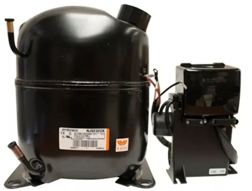 [NJ9232GK] MOTOR COMPRESOR EMB.ASPER 1.1/4 HP R404A  HBP 16053 BTU  220/1/60 D26.11