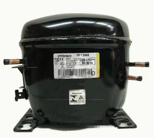 [FFI7.5HAK] MOTOR COMPRESOR EMB 1/4 HP R134A 765BTU-L 1330BTU-M 220/1/60 L/MBP