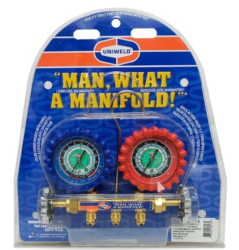 [QAL3SM-5] MANIFOLD KIT R12.R22.134A / 3FT MANG (90CM) UNIWELD