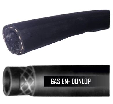 [MG-3/8D.A/P] MANGUERA GAS ALTA 3/8X M 17 BAR DUNLOP ARG. NEGRA