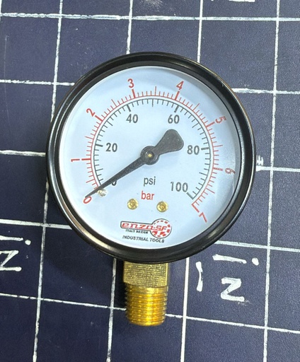 [PSI-100] MANOMETRO 0-100 PSI   0-7 BAR   FIMET